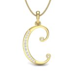 Avarta Jewellery Letter C Lab Grown Diamond Pendant