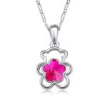 Avarta Allure Swarovski Element Pink Teddy Bear Pendant for Girls and Women