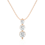 Avarta Jewellery 18k Rose Gold Triple Solitaire Pendant