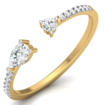 Avarta Jewellery Charismatic 18K Gold Resizable Moissanite Ring