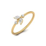 Avarta Jewellery 18K Gold Stipule Diamond Ring