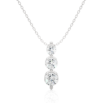 Avarta Jewellery 18k White Gold Triple Solitaire Pendant