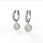Avarta 14k White Gold Moissanite Dangler
