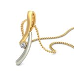 Avarta Jewellery Dual Tone Solitaire Pendant With Lab Grown Diamond