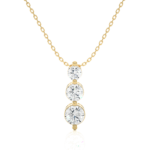Avarta Jewellery 18k Yellow Gold Triple Solitaire Pendant