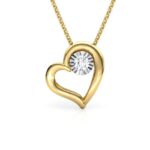 Avarta Jewellery 18k Gold Certified Diamond Miracle Heart Pendant For Girls & Women