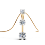 Avarta Jewellery 18k Gold Moissanite Solitaire Trinity Pendant