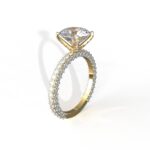 Avarta Gold 2 Carat Solitaire Moissanite Cocktail Ring