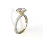 Avarta 18k Gold 3 Carat Solitaire Moissanite Cocktail Ring