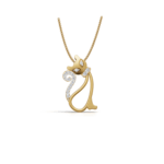 Avarta Cat Pendant in Gold with Diamonds | Cute & Elegant Design