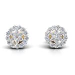 Avarta Gold HaloFlare Stud Earrings With Lab Diamonds