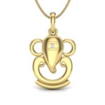 Avarta Jewellery Gold Lord Ganesha Diamond Pendant