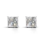 New Arrival Avarta Jewellery 925 Silver 2 Carat Princess Cut Unisex Solitaire Stud Earrings – Affordable High-End Jewelry