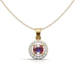 Avarta 30 Cents Ruby Lab Diamond Pendant Without Chain