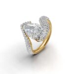 Avarta Solitaire Lab Diamond Ring in 9K-14K-18K Gold, Pear Shape Modern Design, Timeless Luxury, Unique Diamond Ring