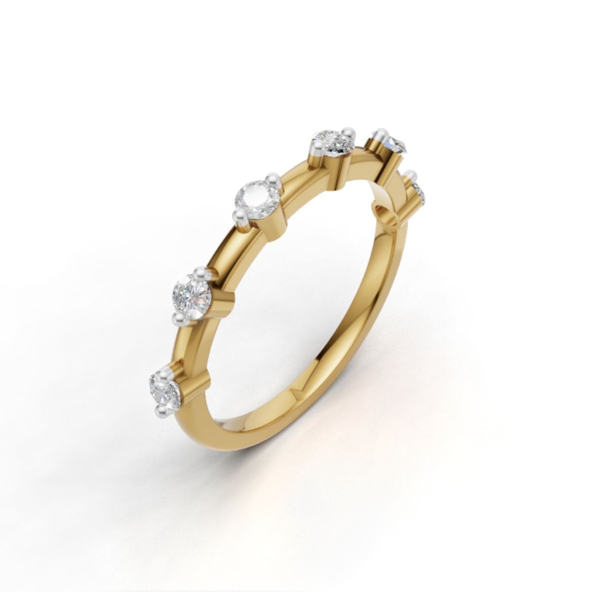 Avarta Gold Minimalistic Eternity Band with 0.04 Ct Lab Diamonds in 9K 14K 18K Gold