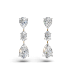 Avarta Triple Drop Gold Moissanite Earrings For Girls and Women