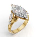 Marquise Cut 3 CT Lab-Grown Solitaire Diamond Engagement Ring in 14K, 18K Gold by Avarta Jewellery