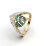 Avarta Gold Diamond Ring with Emerald